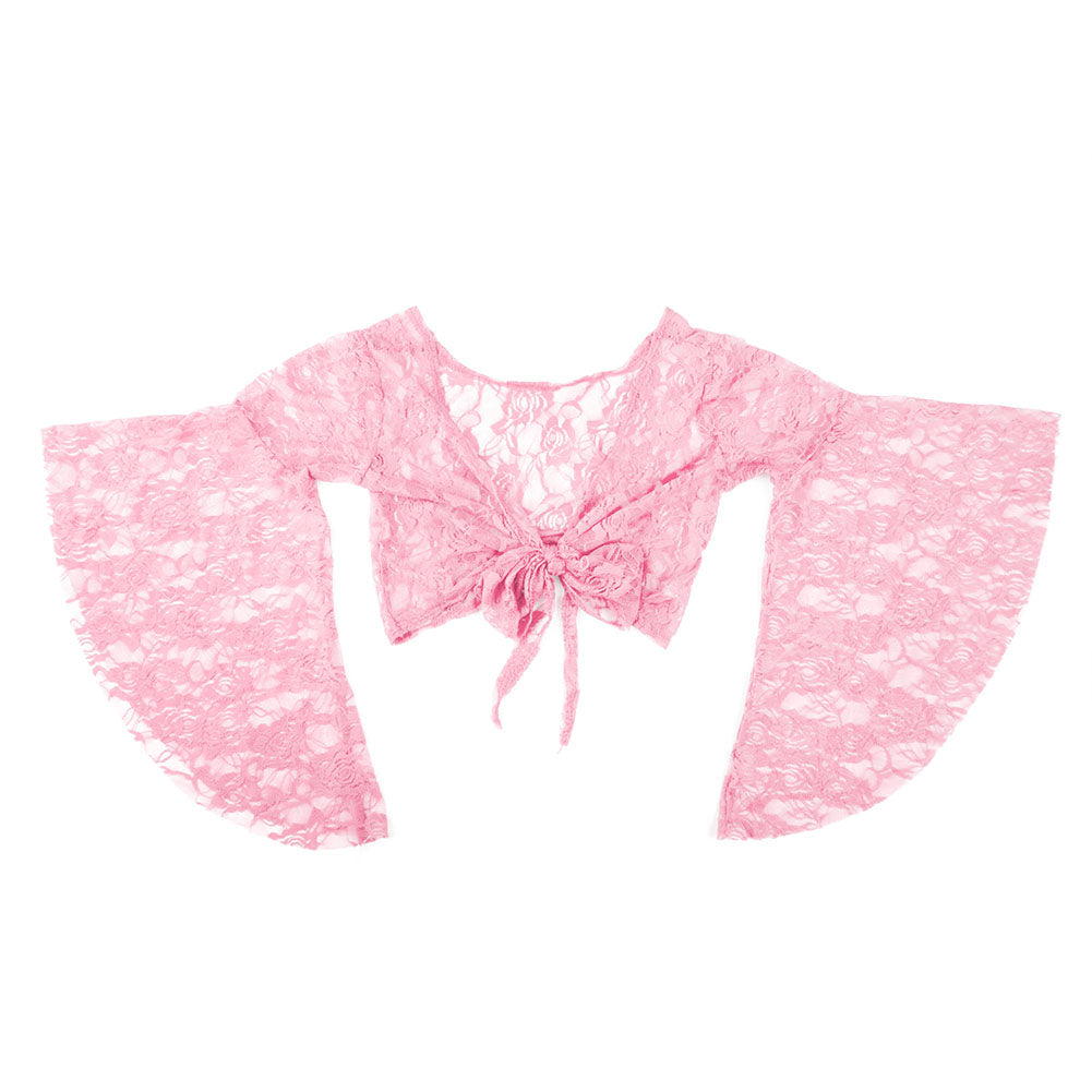 Top met kant in roze