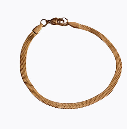 RVS / Stainless steel Snake armband in rose gold