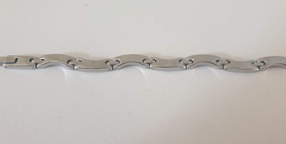 Magneetarmband, zilver roestvrij staal