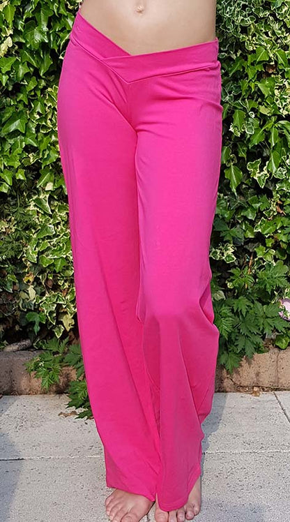 Comfortabele buikdans broek in fuchsia