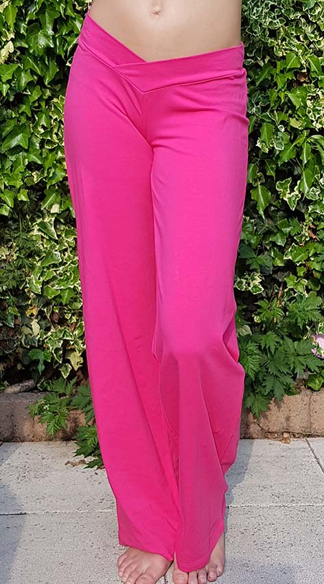 Comfortabele buikdans broek in fuchsia