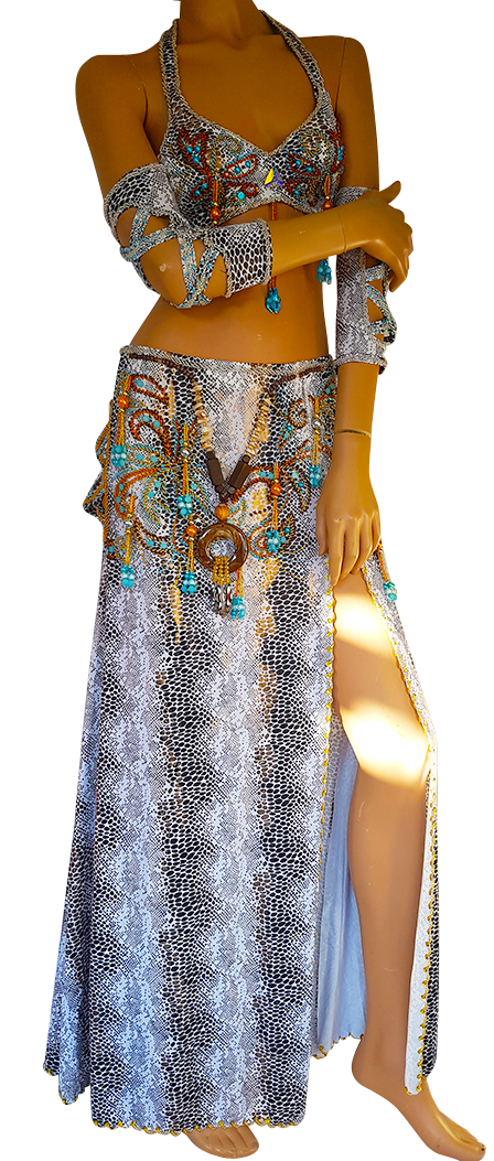 Mooi kostuum met subtiele Reptielprint van Sakkara