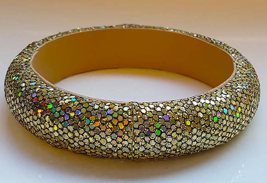 Goudkleurige glitter armband