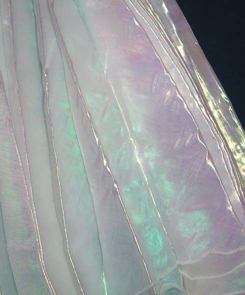 Isis Wings doorzichtig organza wit parelmoer