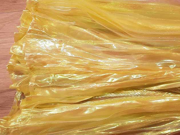 Isis Wings doorzichtig organza geel
