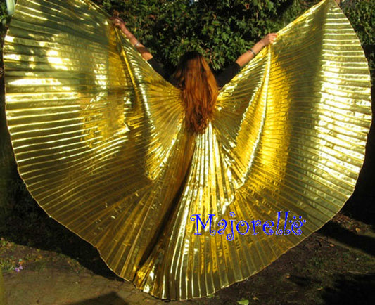 Isis wings  organza lamee in goude kleur