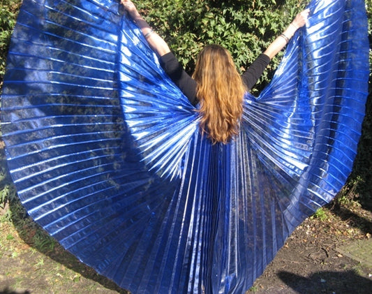 Isis Wings organza lamee in prachtig blauw