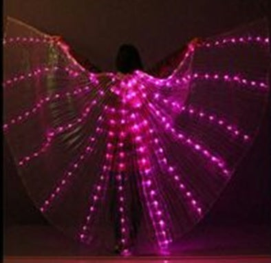 Isis Wings organza met fuchsia led lights