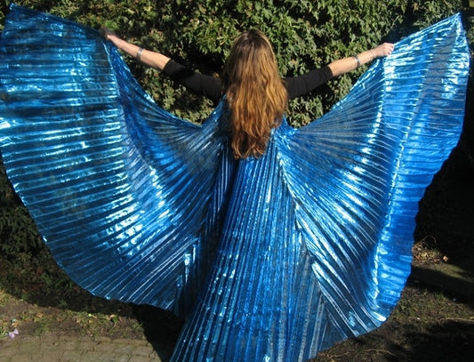 Isis Wings organza lamee in turquoise