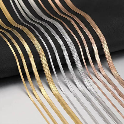 Snake collier platte schake Rose gold RVS / Stainless Steel