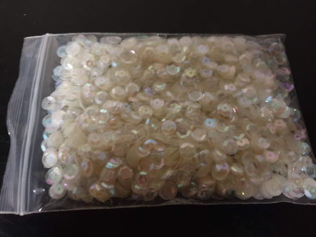 Pailletjes wit parelmoer 30gram