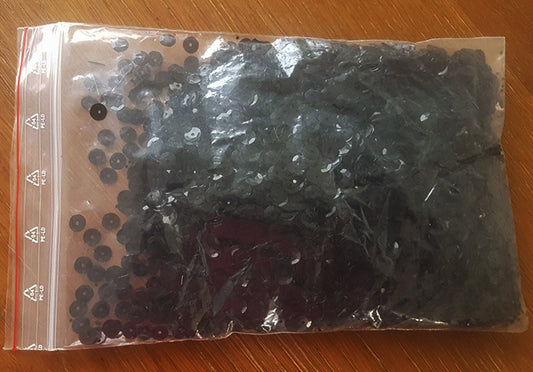 Pailletjes zwart 50gram