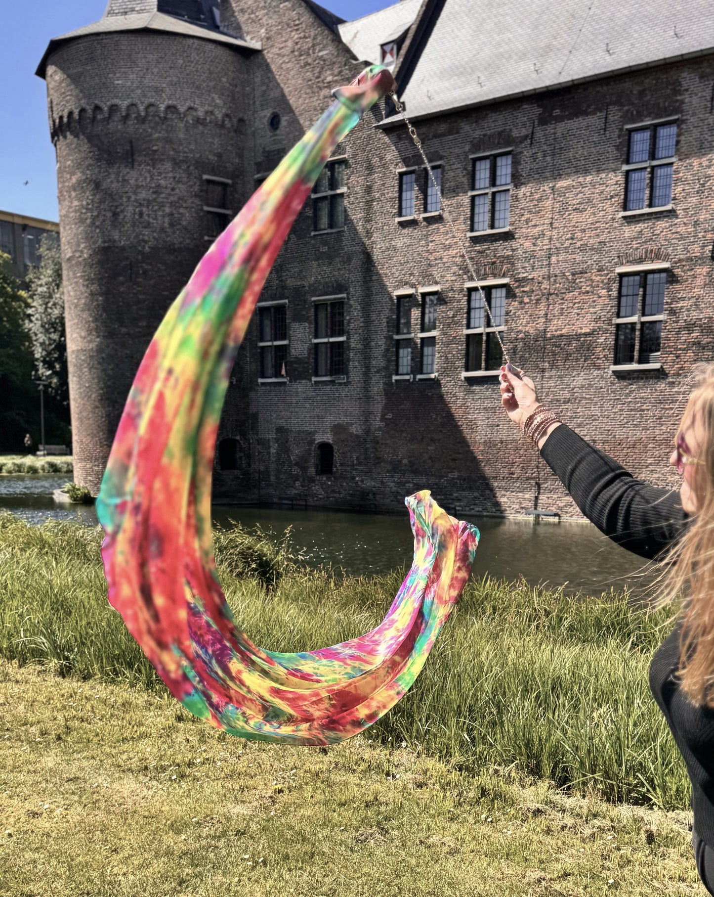 Buikdans poi / voi tie dye spring
