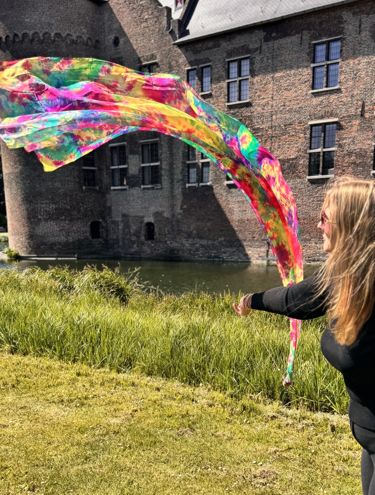 Buikdans poi / voi tie dye spring