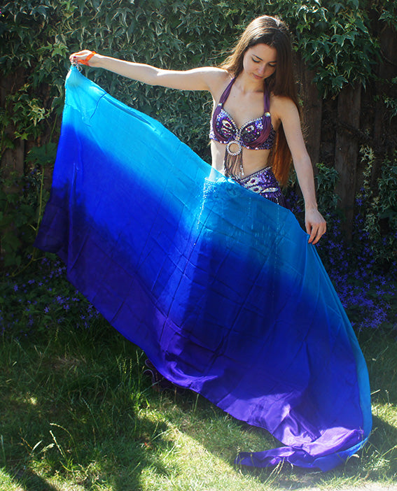 Buikdans poi / voi paars blauw turquoise