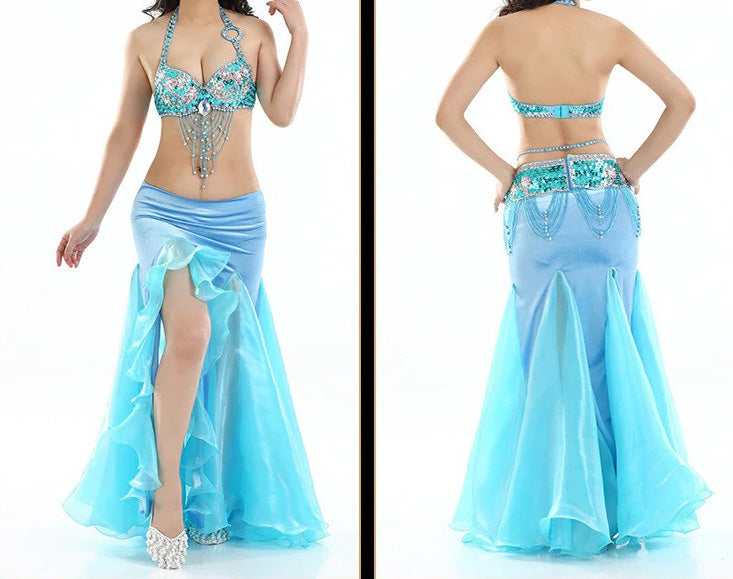 Strakke Mermaid buikdans rok turquoise