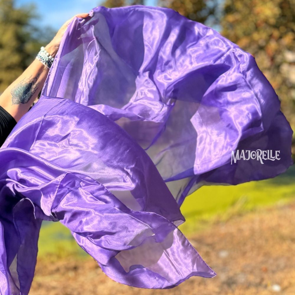 Zijden sluier in lavendel 100% zijde