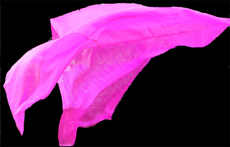 Zijden sluier in fuchsia 100% zijde
