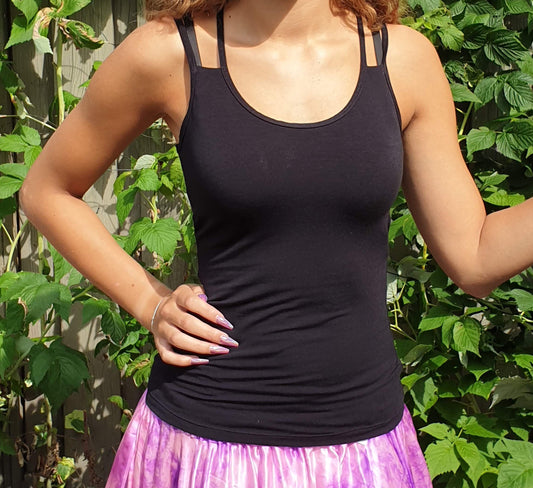 Heerlijke dragende Racerback-tanktop in zwart