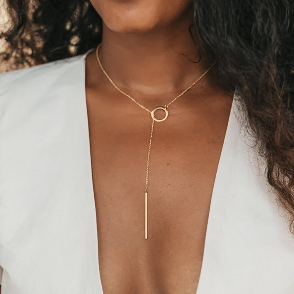 Ketting infinity in goud RVS / Stainless Steel