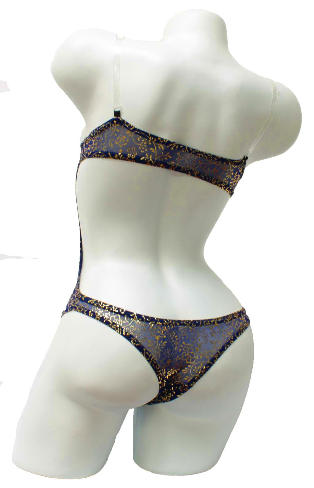Donkerblauwe buikdansbody