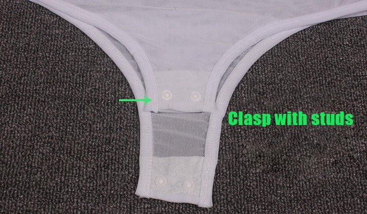 Dans body netstof mesh - zwart