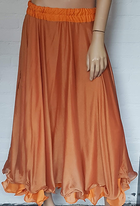 Rok in 2 lagen, boven bruine laag