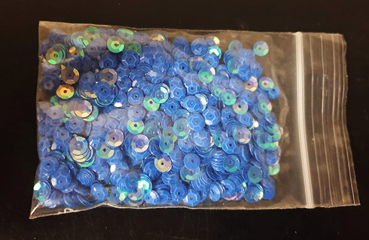 Pailletjes blauw parelmoer 10gram