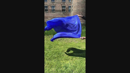 Zijden sluier in blauw 100% zijde