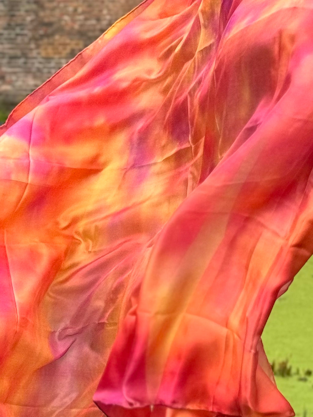 Zijde sluier tie dye koper