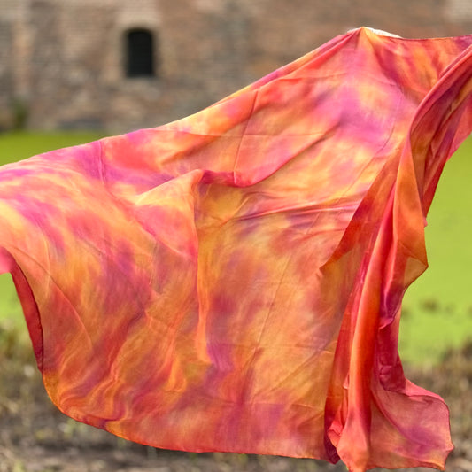Zijde sluier tie dye koper