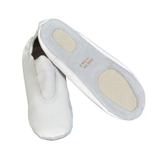 Turnschoenen in wit met lederen zool. Kindermaat 30
